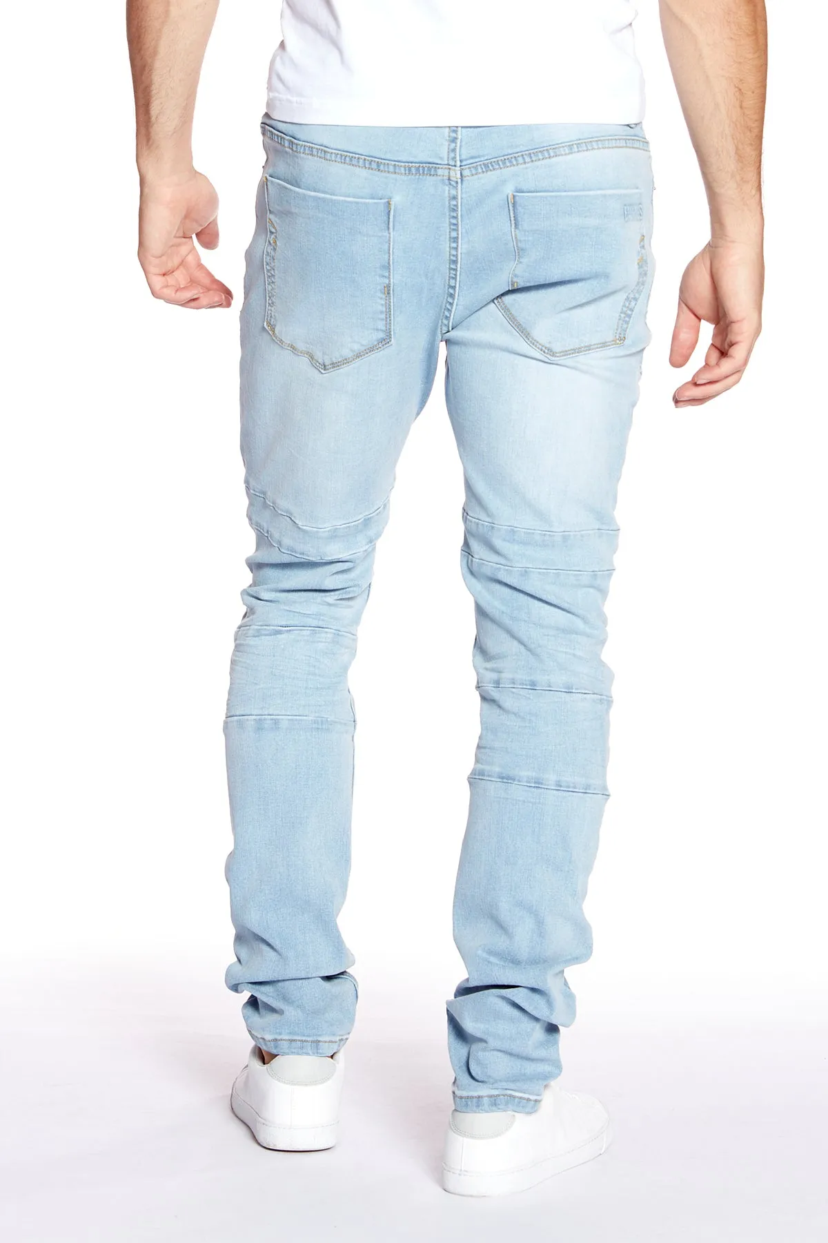 5 Pocket Slim Fit Pants - Blue Bleach