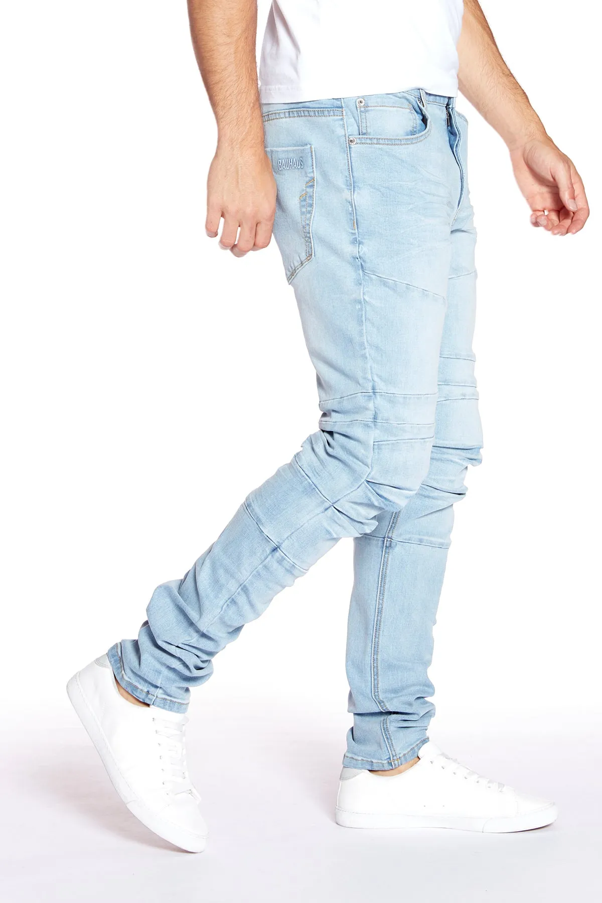 5 Pocket Slim Fit Pants - Blue Bleach