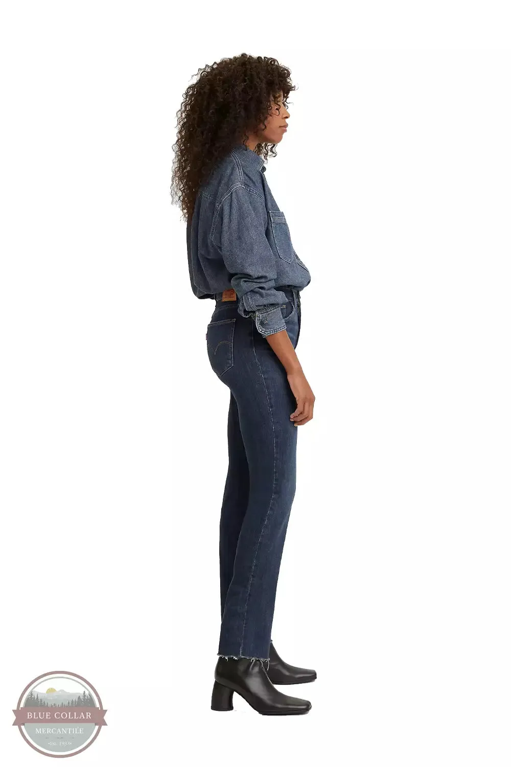 724 High Rise Slim Straight Jeans in Chelsea Hour - Dark Wash by Levi's 18883-0151