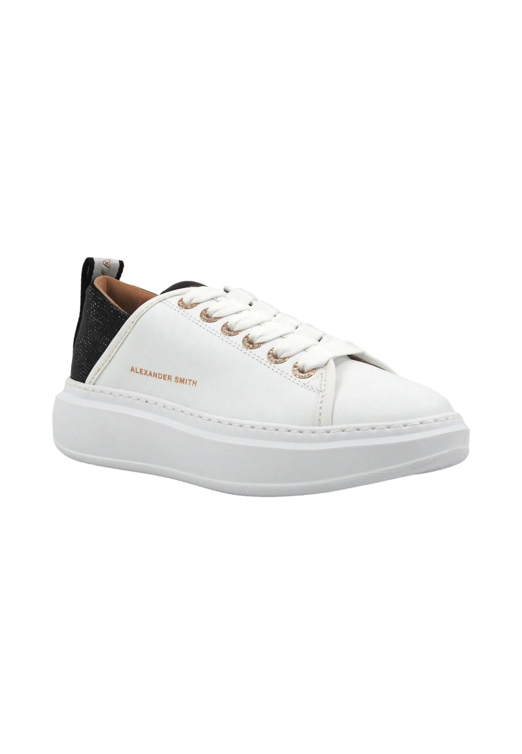 ALEXANDER SMITH Wembley Sneaker Donna White Black WYW0495