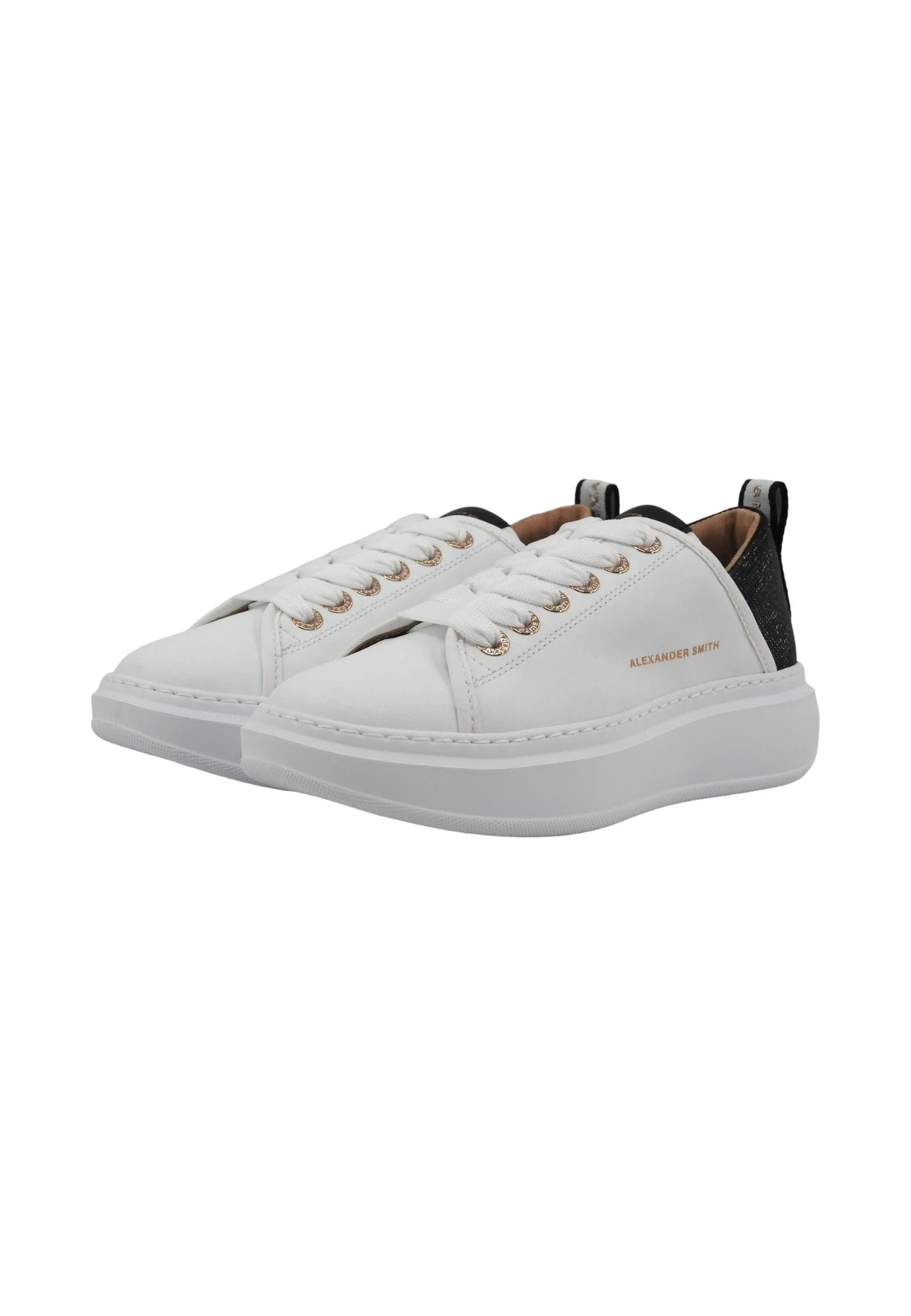 ALEXANDER SMITH Wembley Sneaker Donna White Black WYW0495