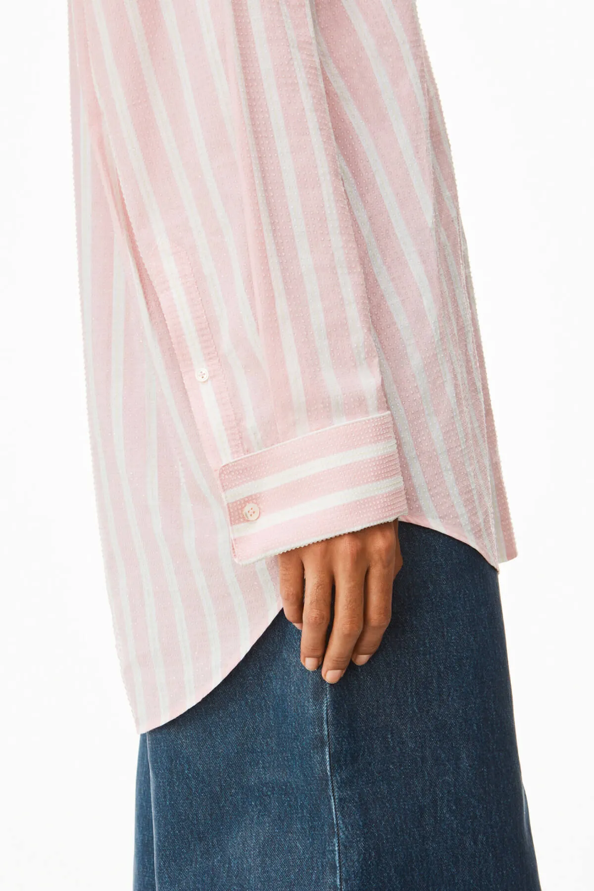 Alexander Wang Clear Hotfix Shirt Jacket - Pink/ White