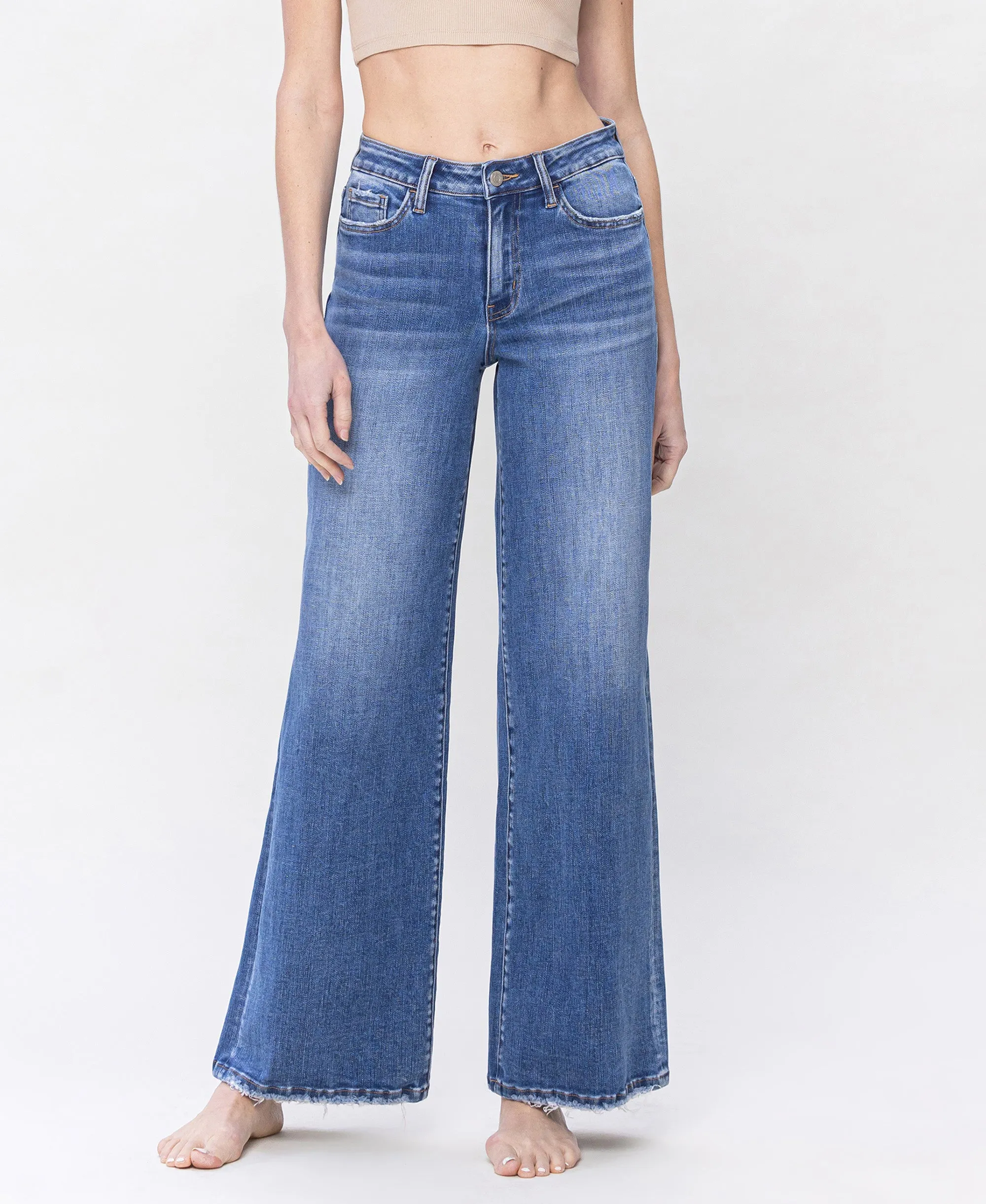 Awe - High Rise Trouser Wide Leg Jeans