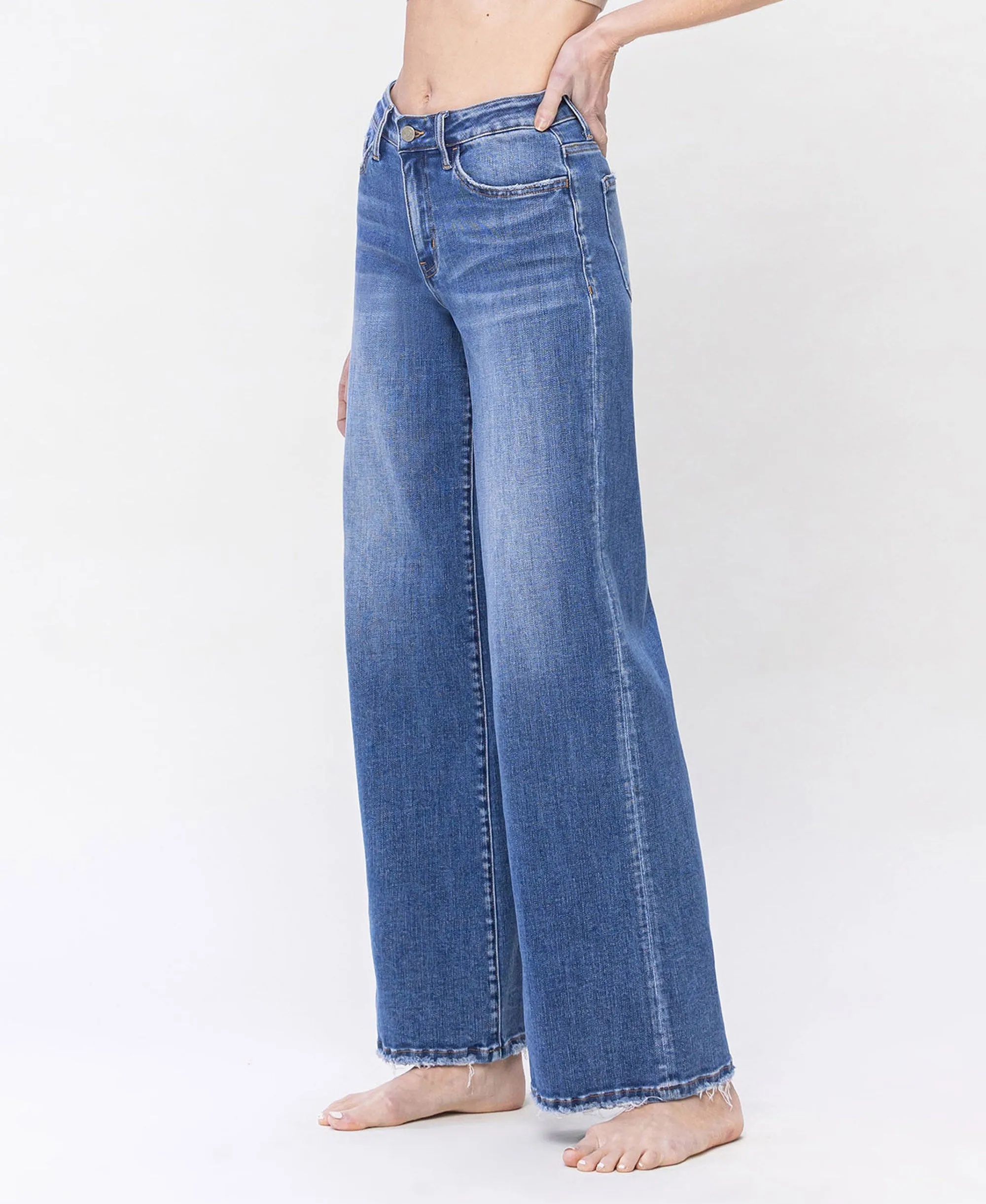 Awe - High Rise Trouser Wide Leg Jeans