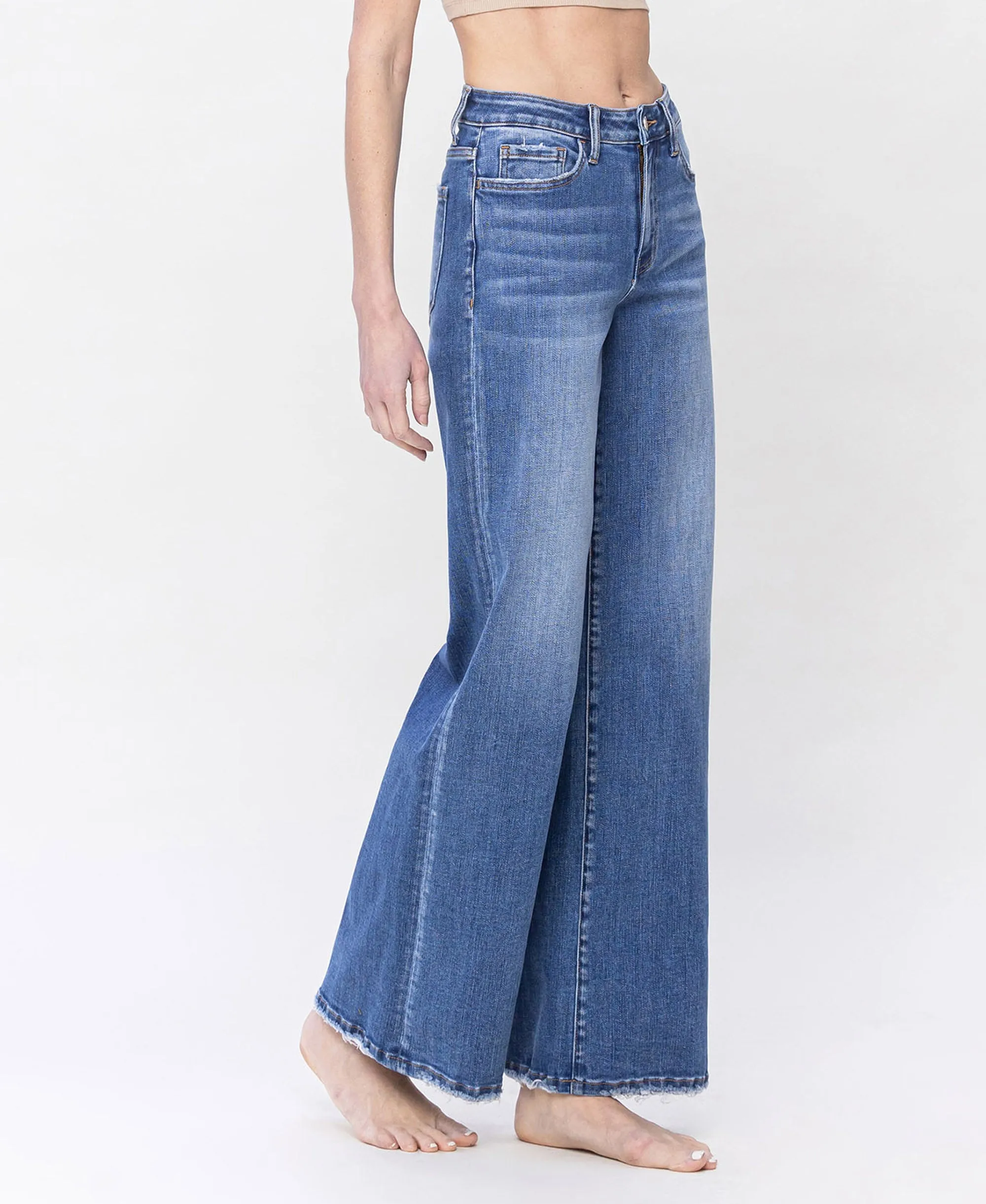 Awe - High Rise Trouser Wide Leg Jeans