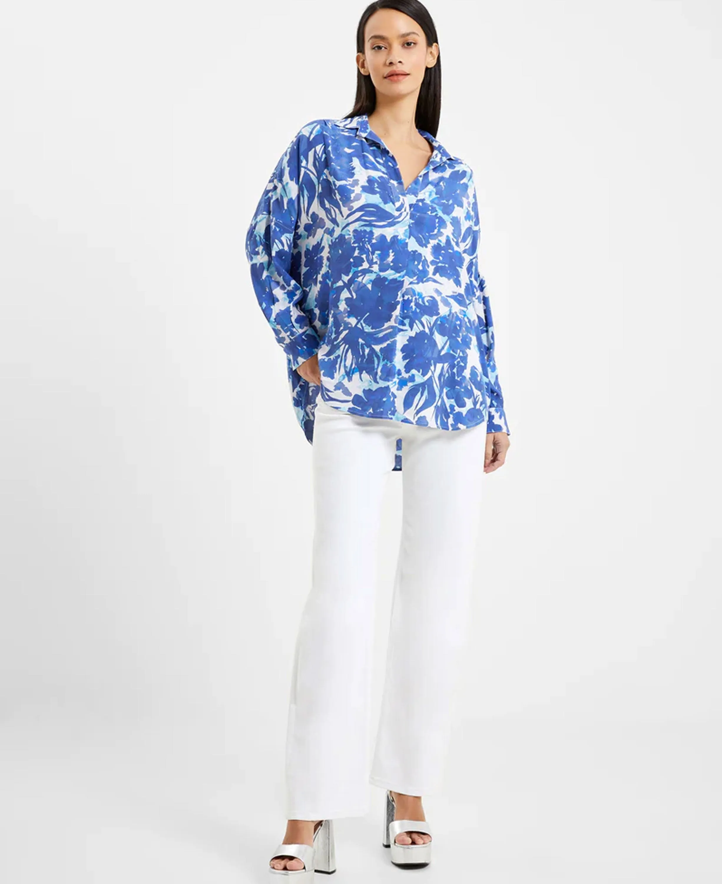 Bailee Eco Delphine Popover Shirt - Blue Depths