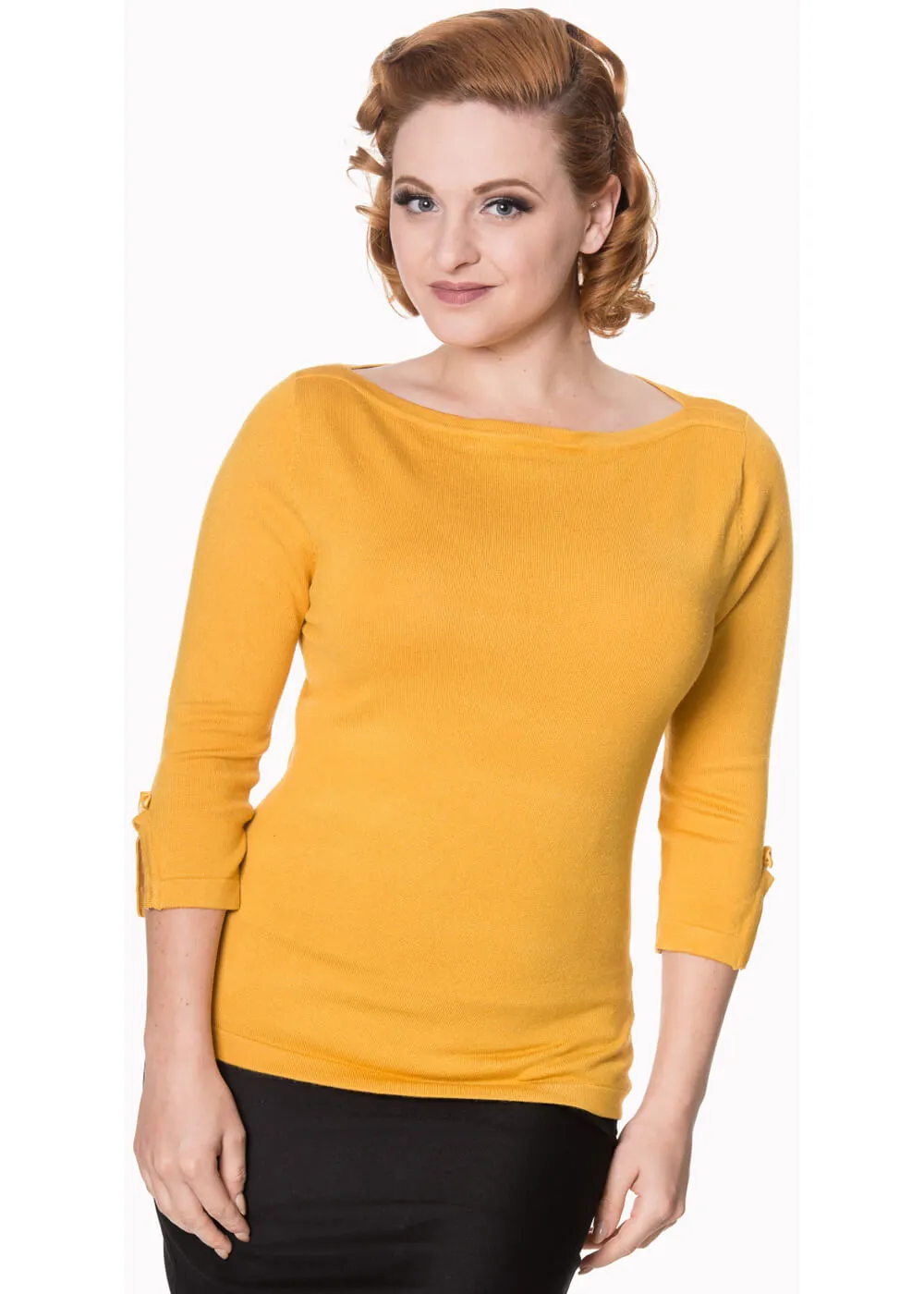 Banned Addicted 50’s Sweater Mustard