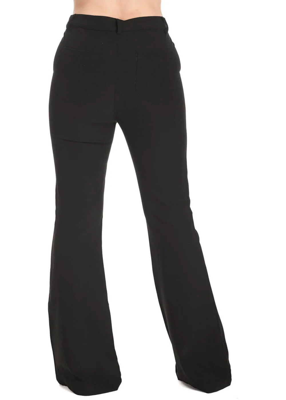 Banned Flare Away 70's Trousers Black