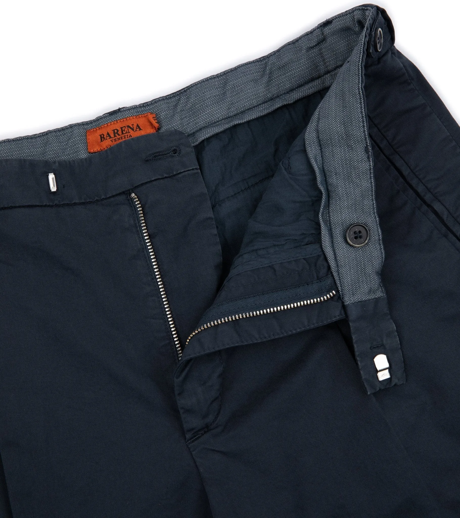 Barena Masco Trevo Cotton Twill Trousers: Navy