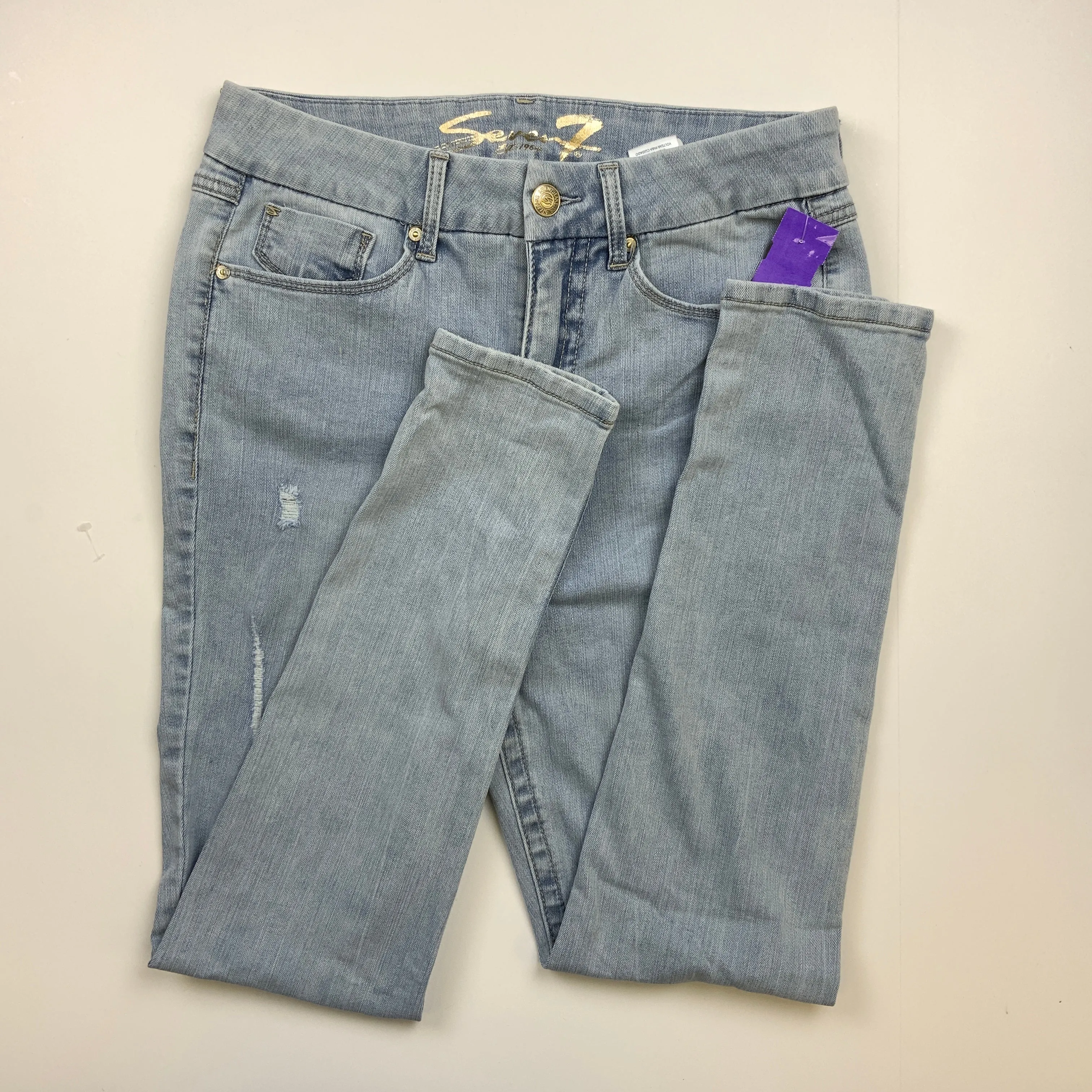 Blue Denim Jeans Skinny Seven 7, Size 10