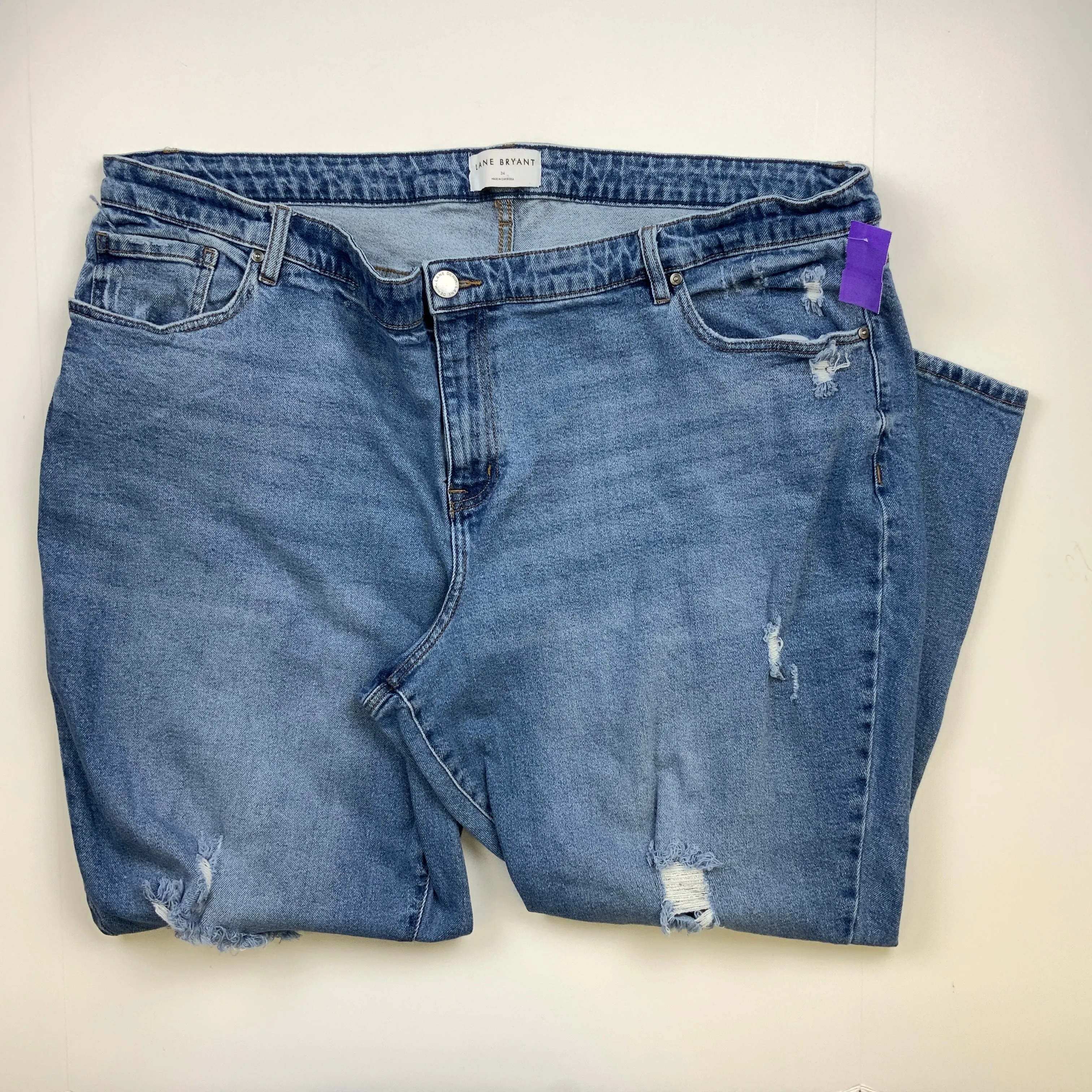 Blue Denim Jeans Straight Lane Bryant, Size 24