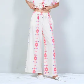 Bohemian wide-leg pants with elastic waistband wholesale