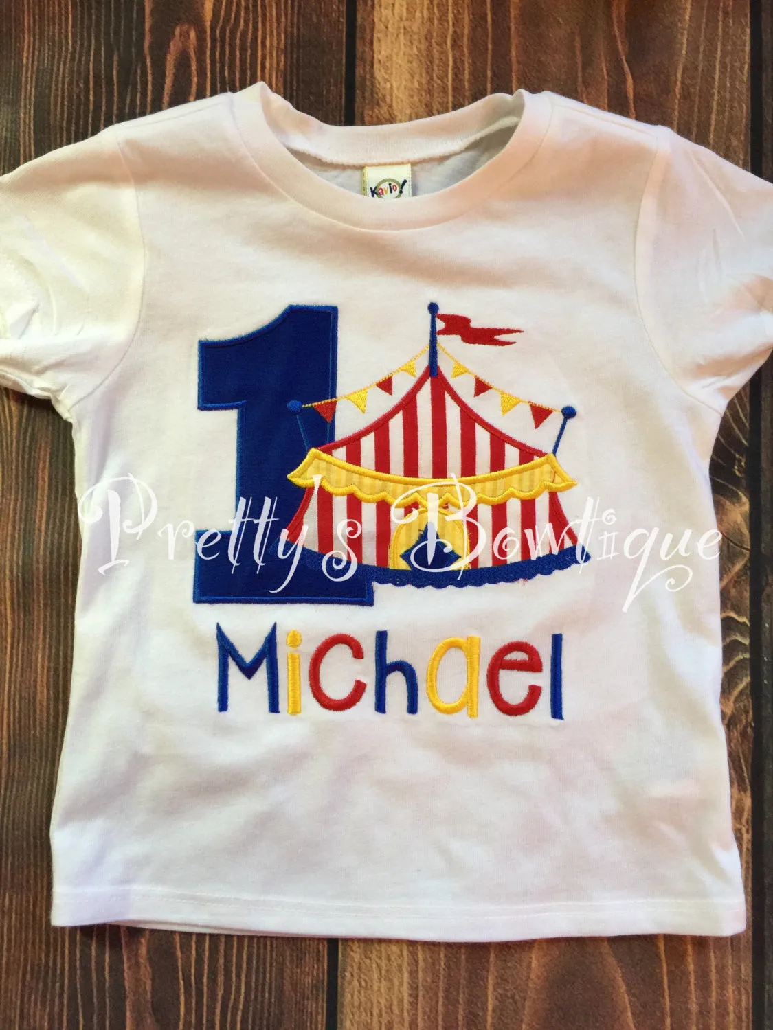 Boy Circus Under the BIG tent shirt.  Perfect for a trip to the circus or a Circus party bodysuit