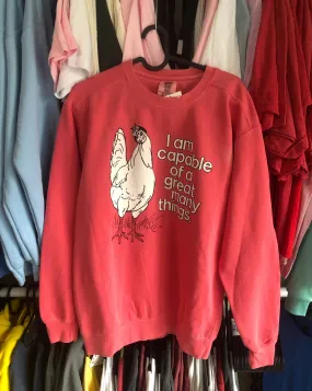 BPR- Small Red Sweatshirt - Positive Chicken