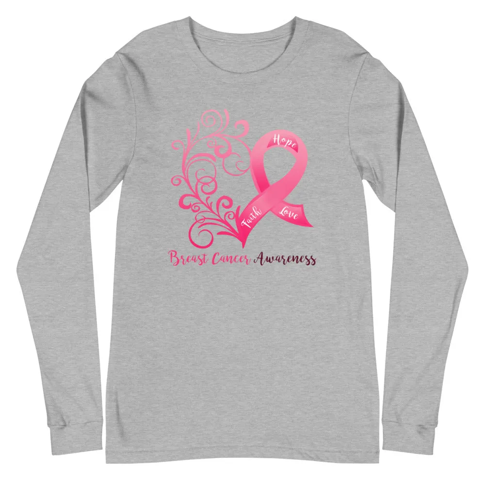 Breast Cancer Awareness Long Sleeve Tee - Light Colors