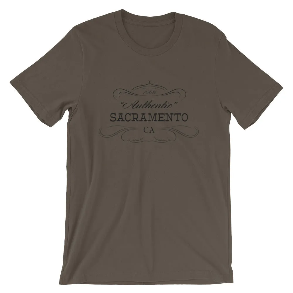 California - Sacramento CA - Short-Sleeve Unisex T-Shirt - "Authentic"