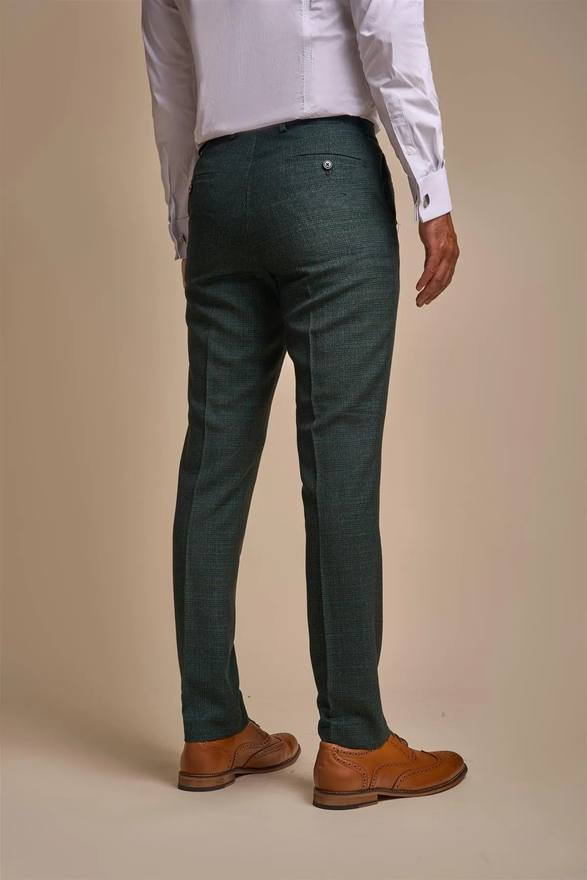 Caridi Olive Slim Fit Trousers