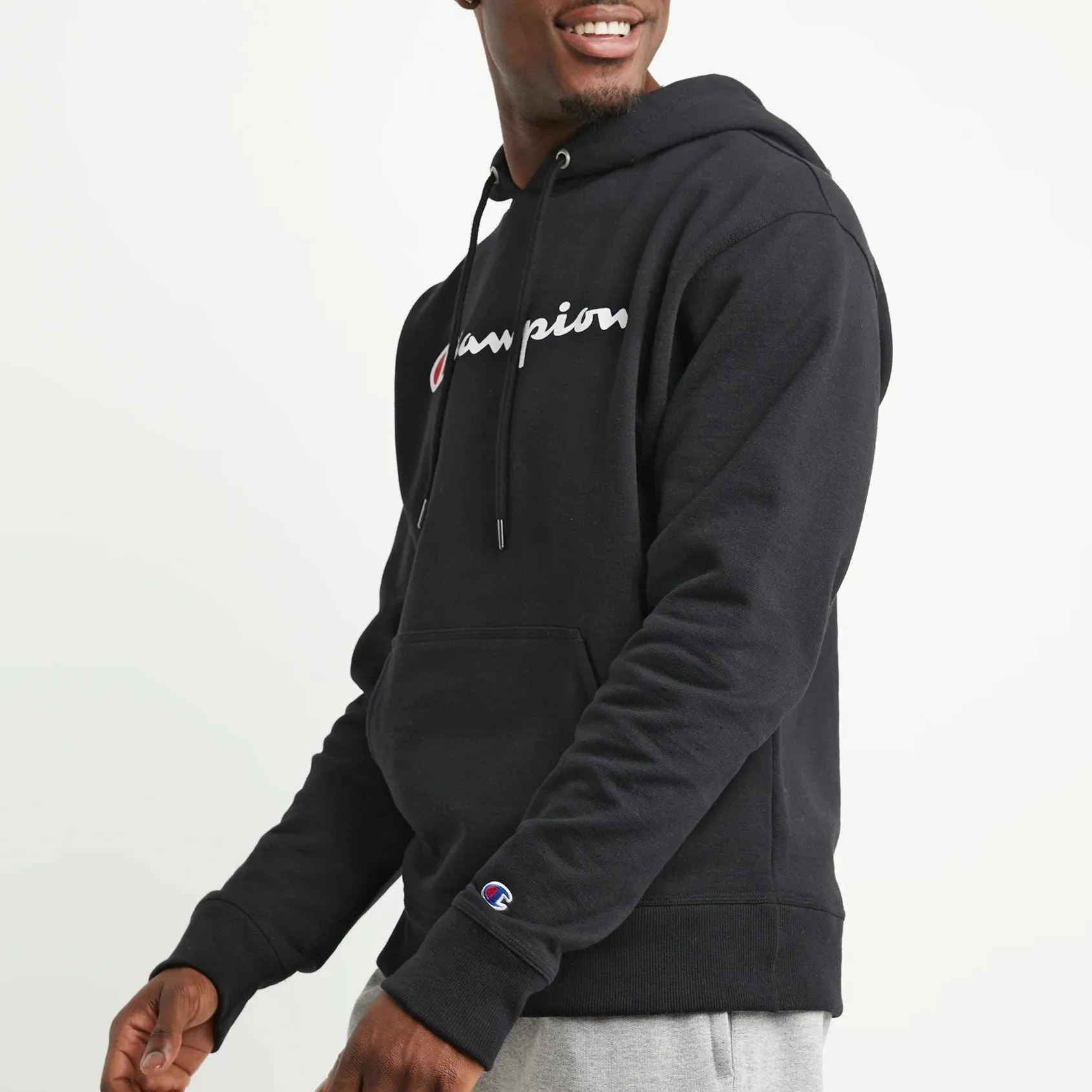 CHAMPION Powerblend Hoodie Script Logo