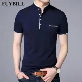 Collar Short Sleeve Tee Shirt Men Spring Summer New Style Top T-Shirts