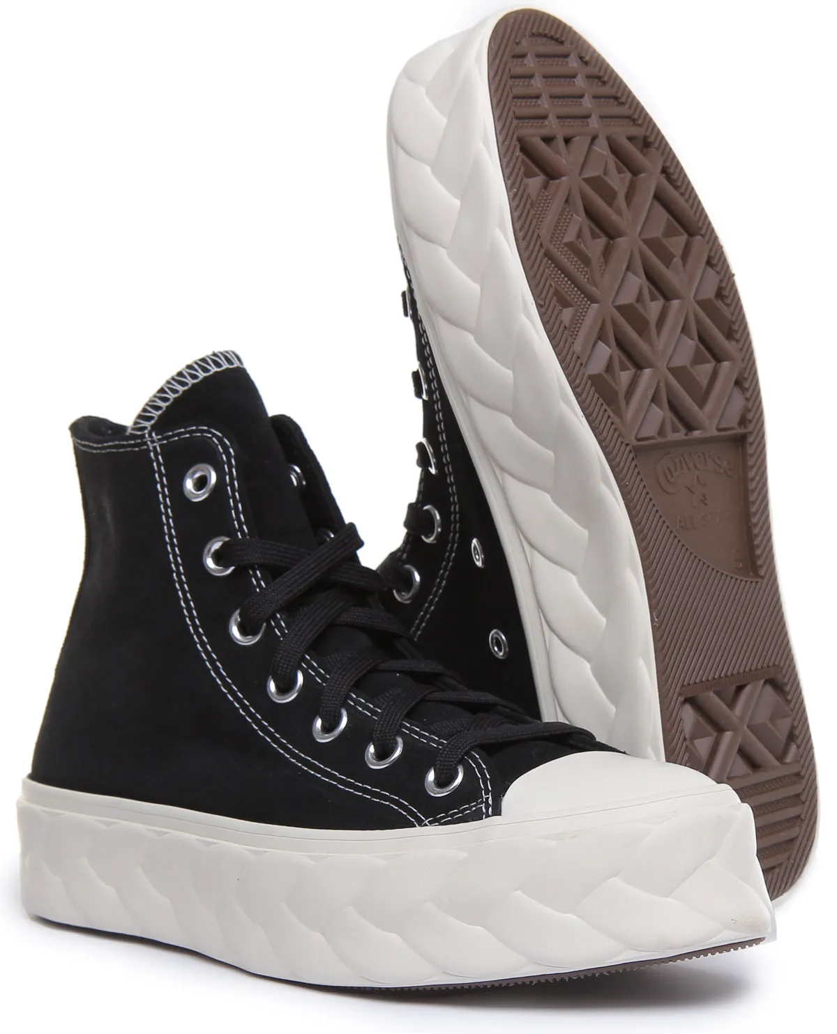 Converse 568687C CT All Star Hi Platform Trainer In Black For Women