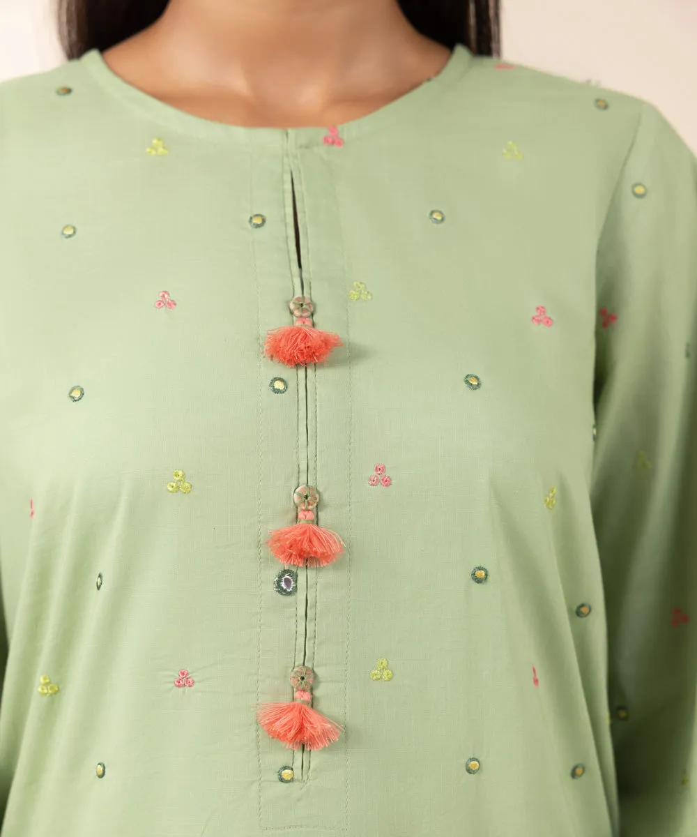 Embroidered Crosshatch Shirt