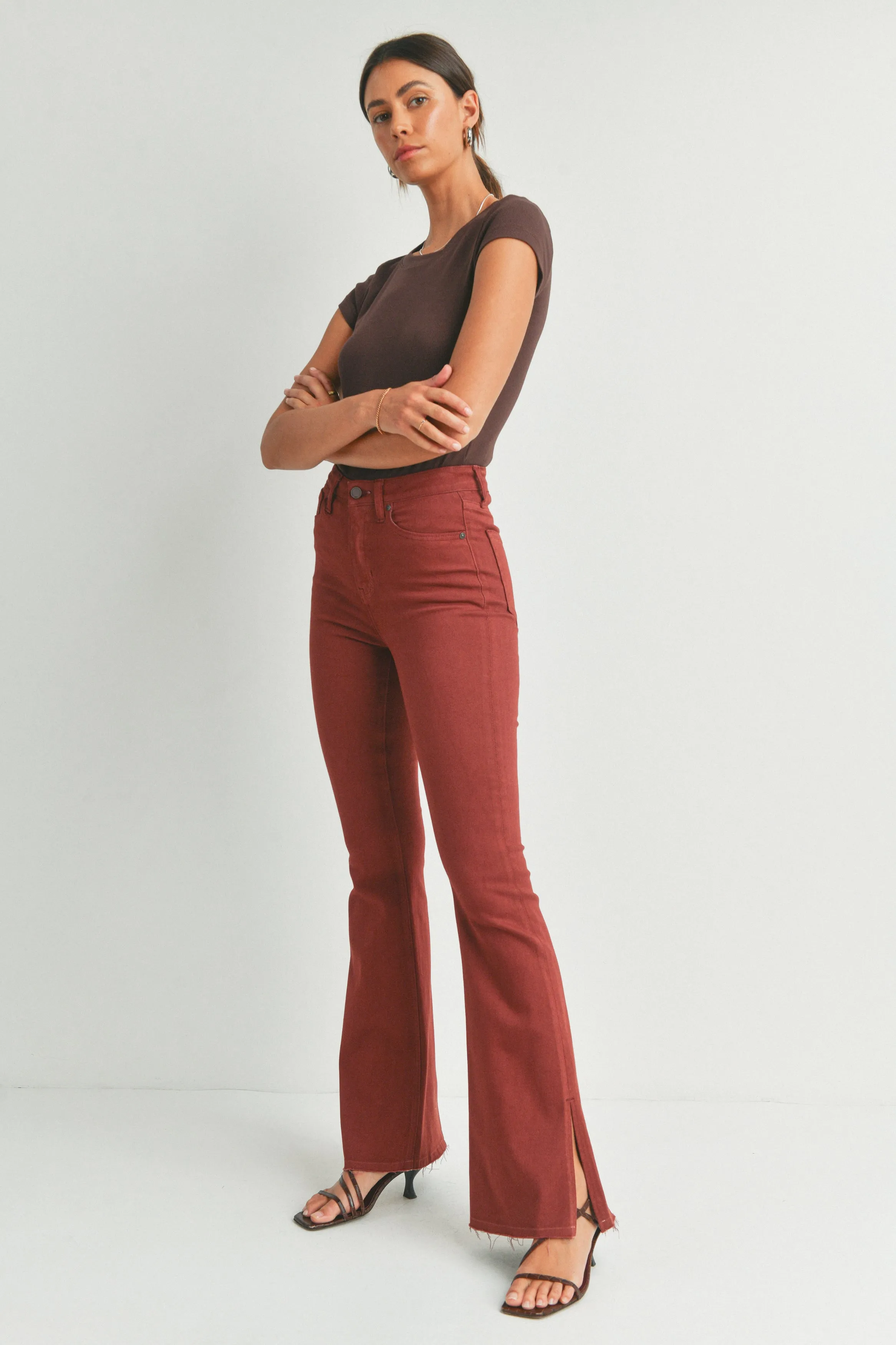 Emma Flare Jeans Brick