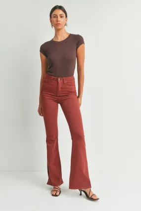 Emma Flare Jeans Brick