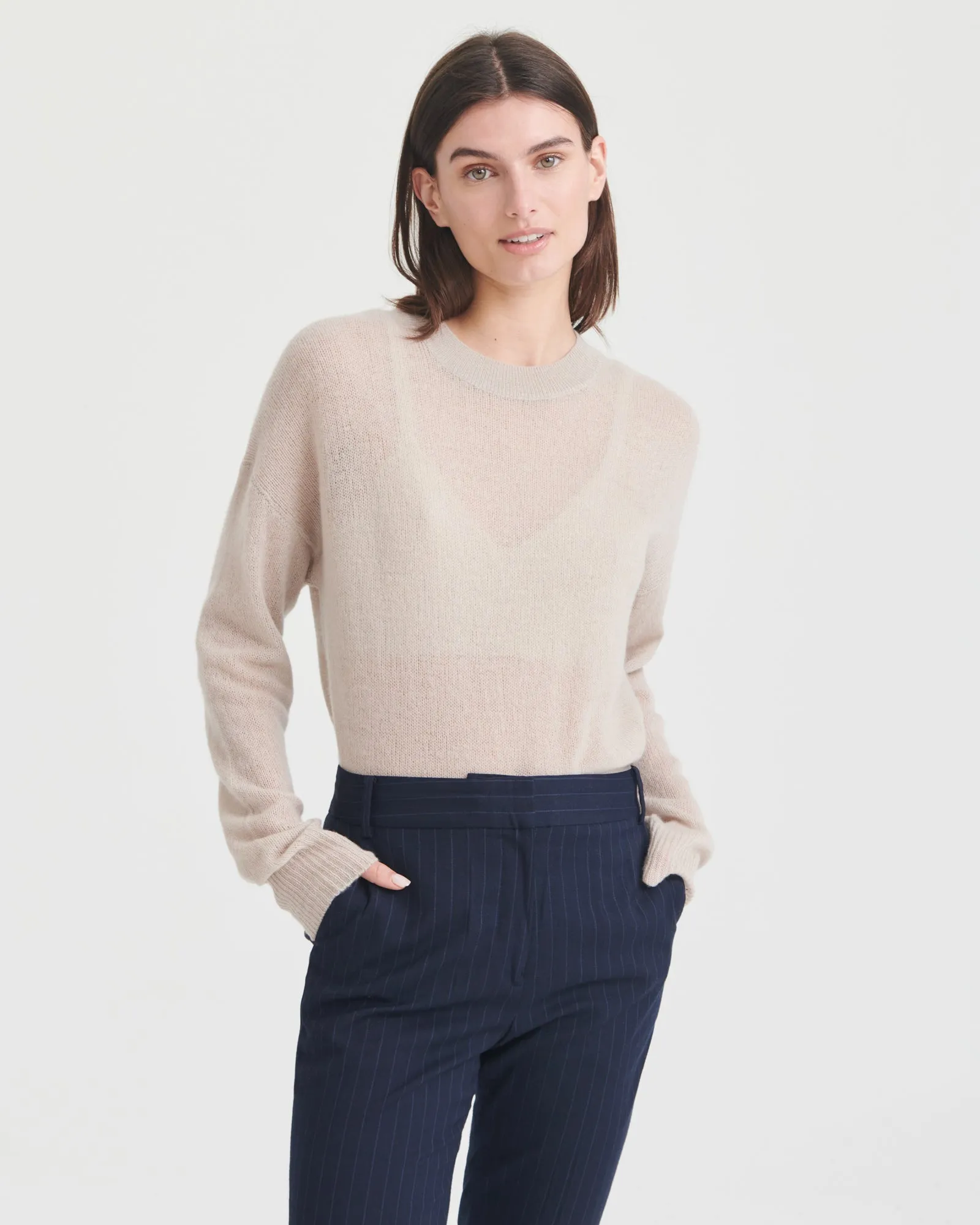 Featherweight Cashmere Crewneck Sweater