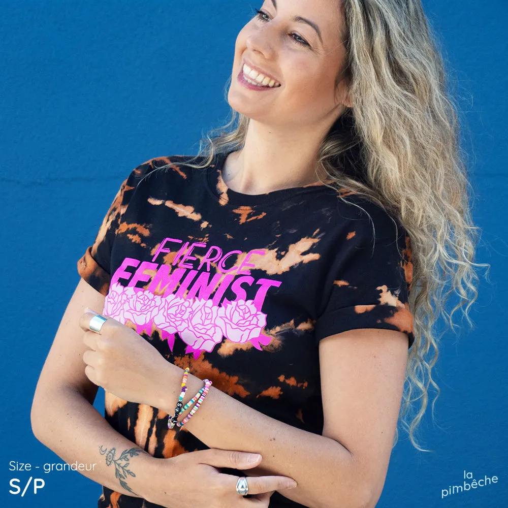 Fierce Feminist tie-dye tee