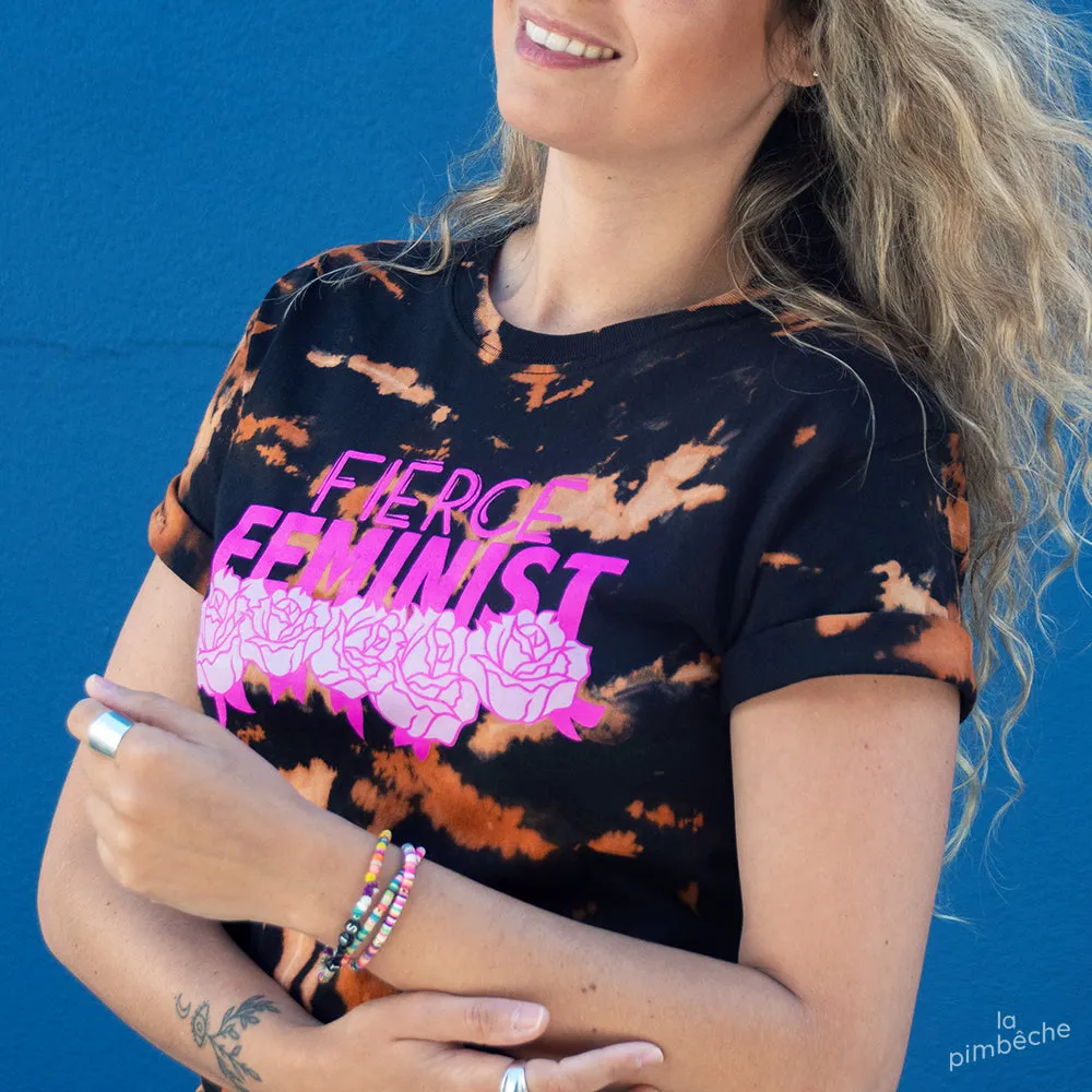 Fierce Feminist tie-dye tee