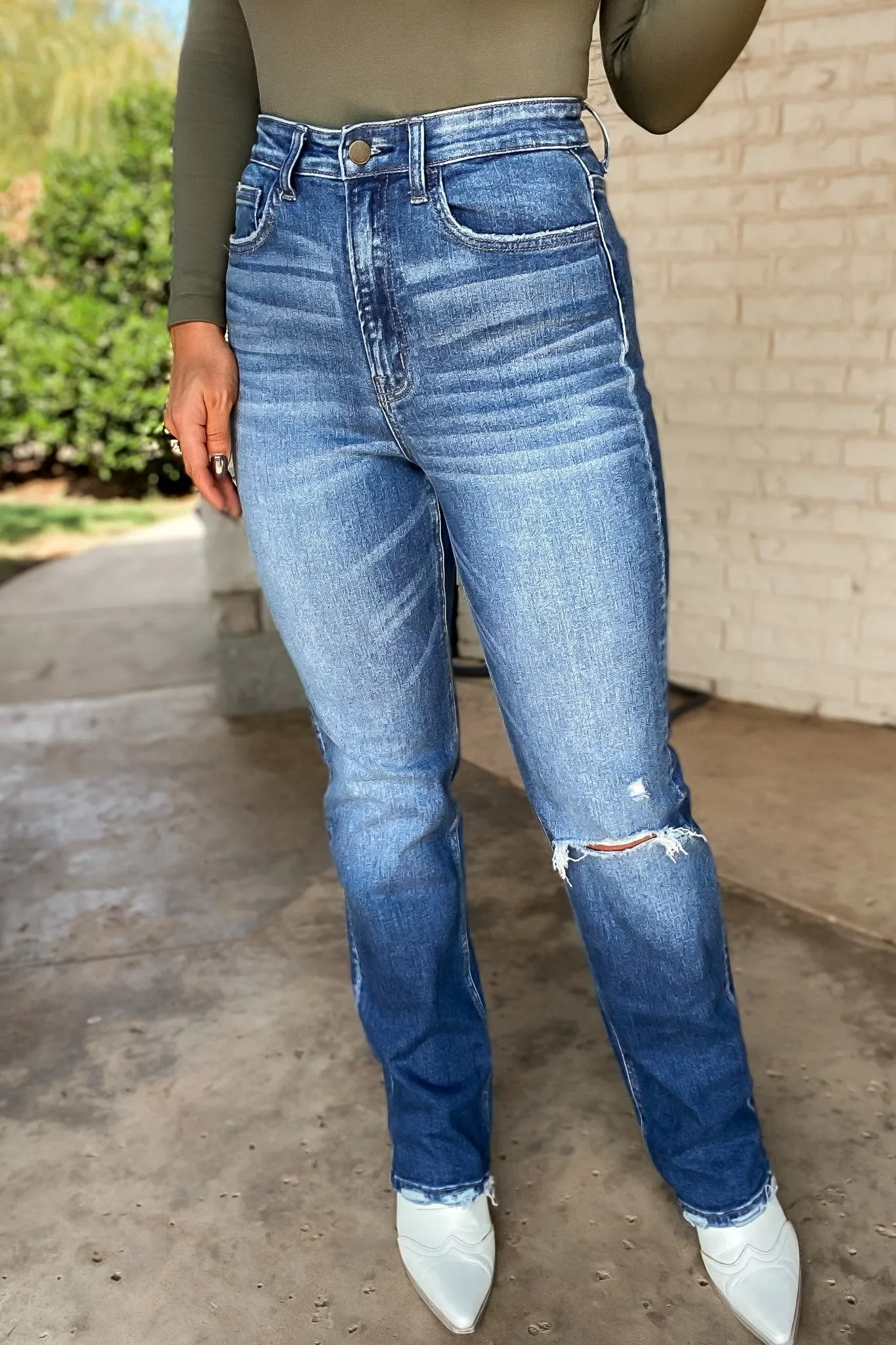 Flying Monkey Super High Rise Straight Leg Jeans