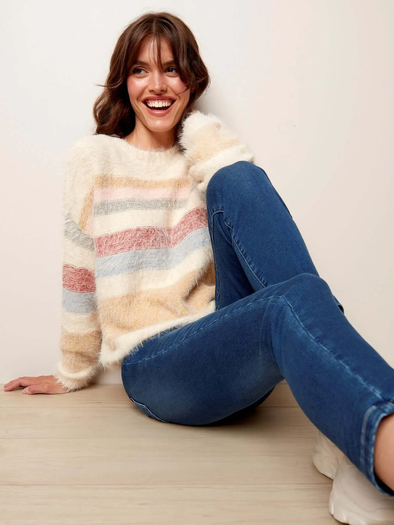 Fuzzy Stripe Sweater