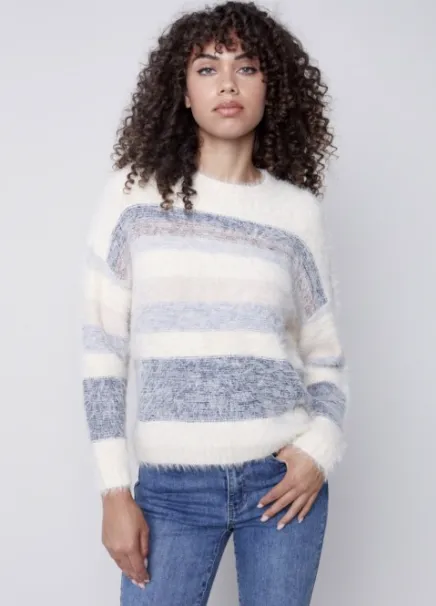 Fuzzy Stripe Sweater