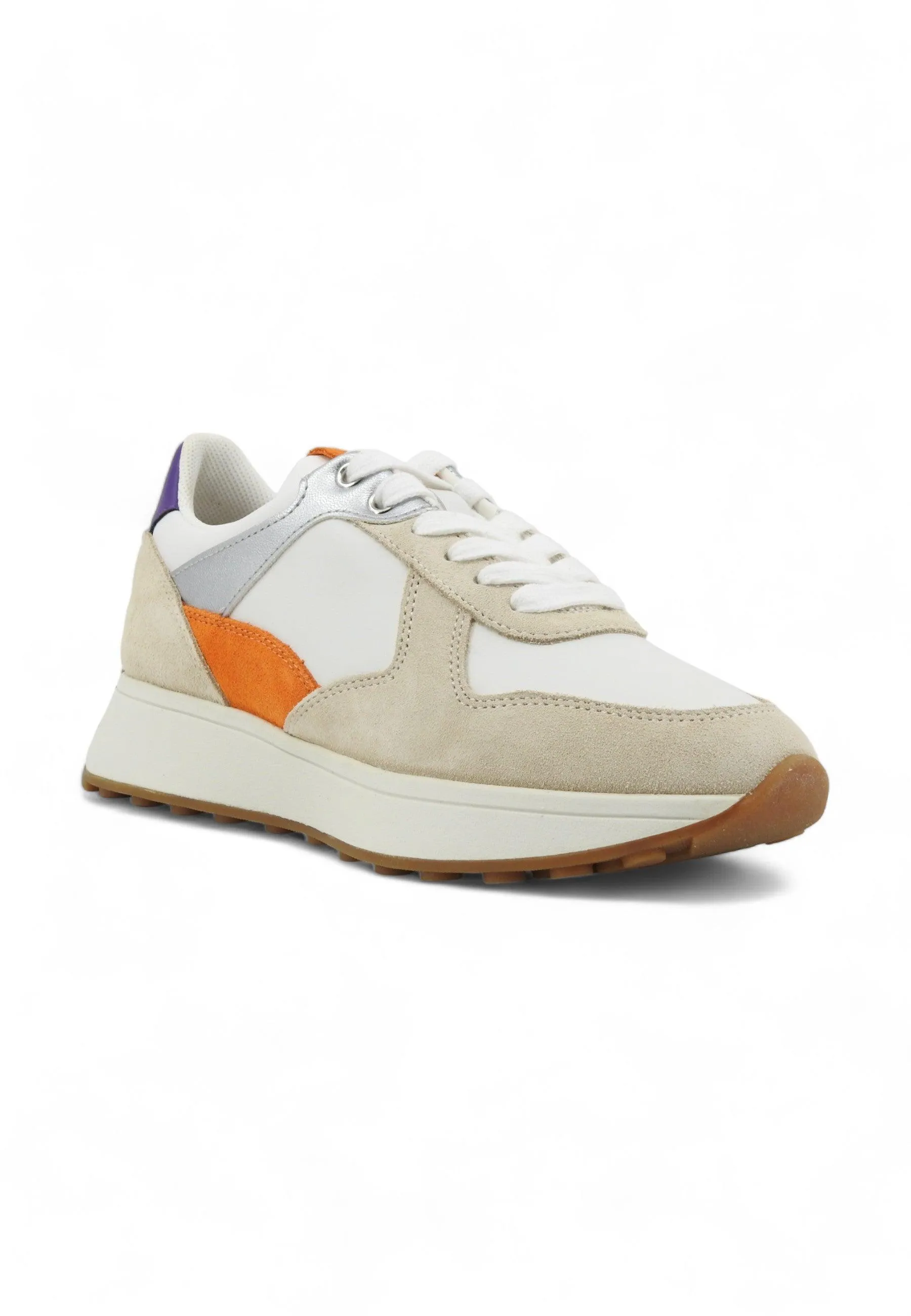 GEOX Amabel Sneaker Donna Off White Orange D45MDA02285C0794