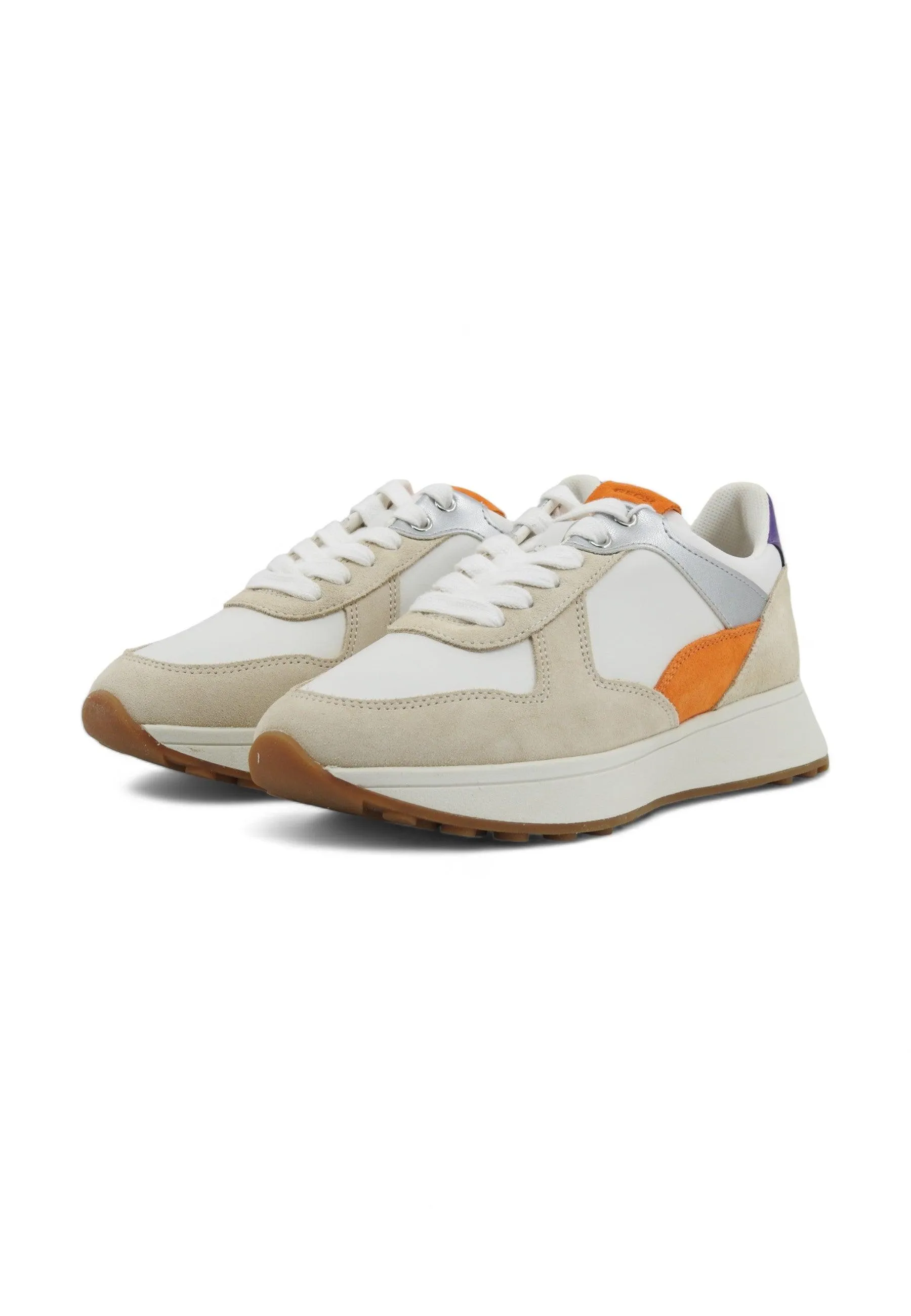 GEOX Amabel Sneaker Donna Off White Orange D45MDA02285C0794