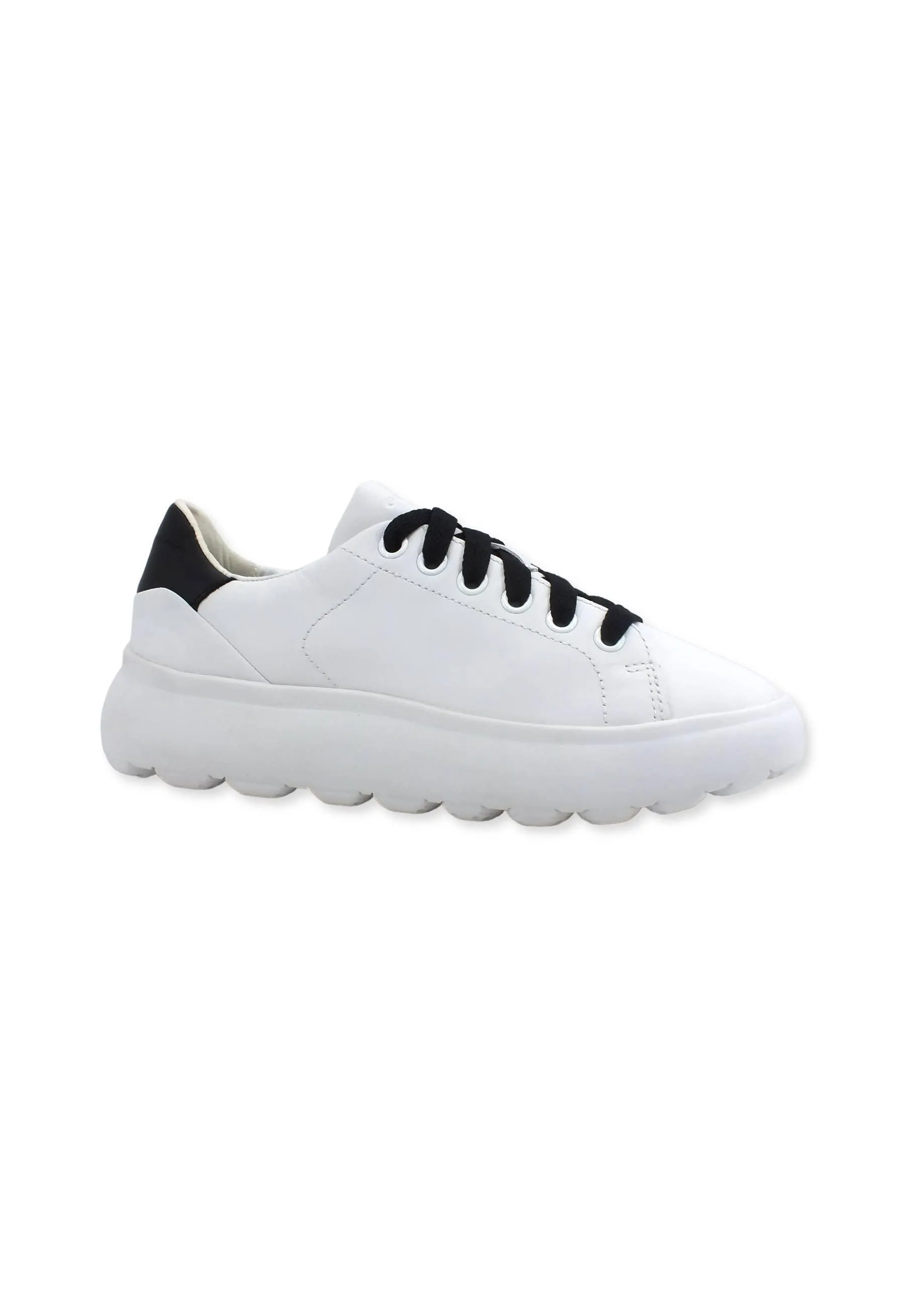 GEOX Spherica Sneaker Donna White Black D35TCB00085C0404