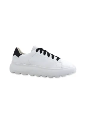 GEOX Spherica Sneaker Donna White Black D35TCB00085C0404