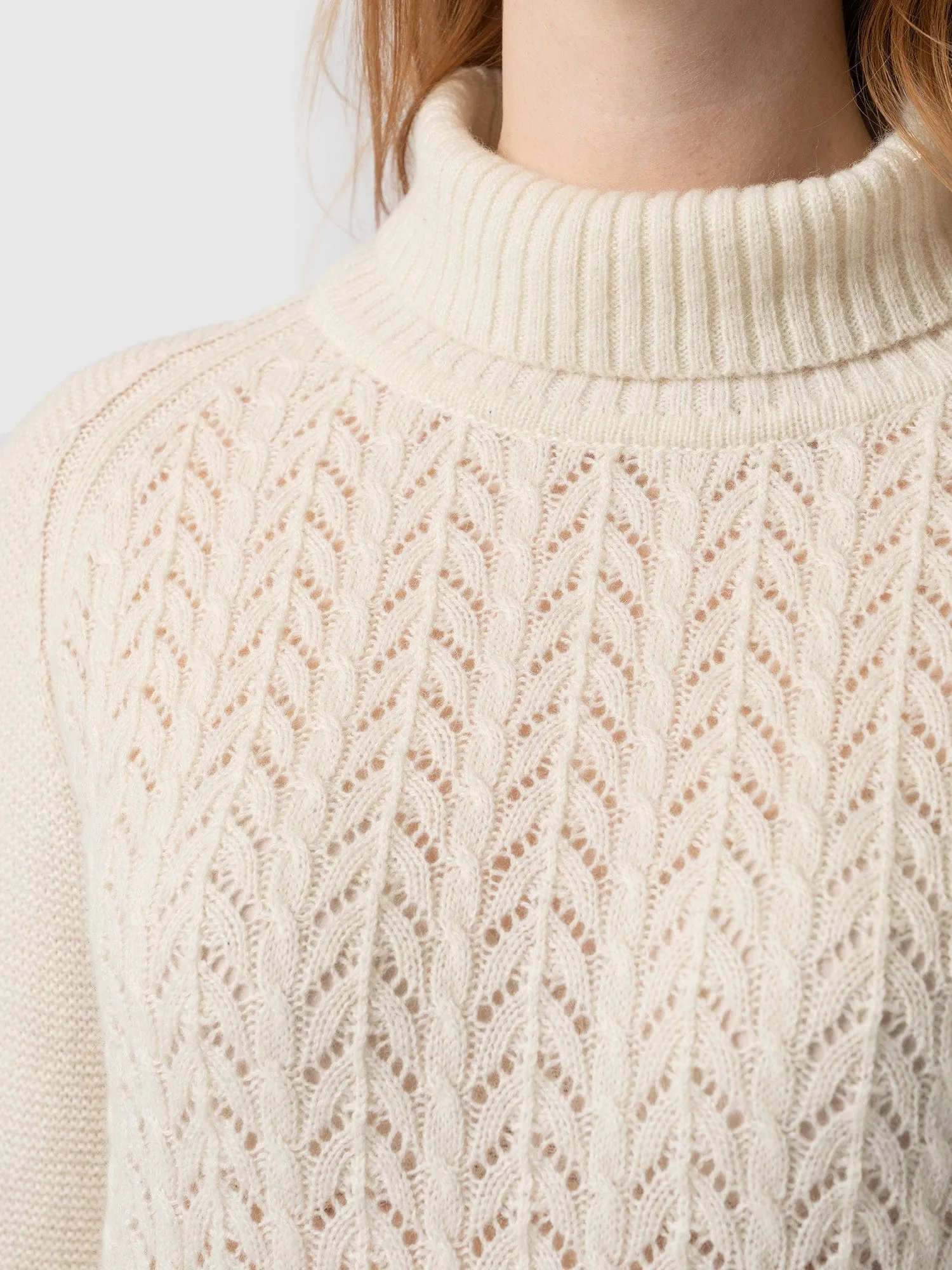 Glen Cable Knit Jumper - Cream