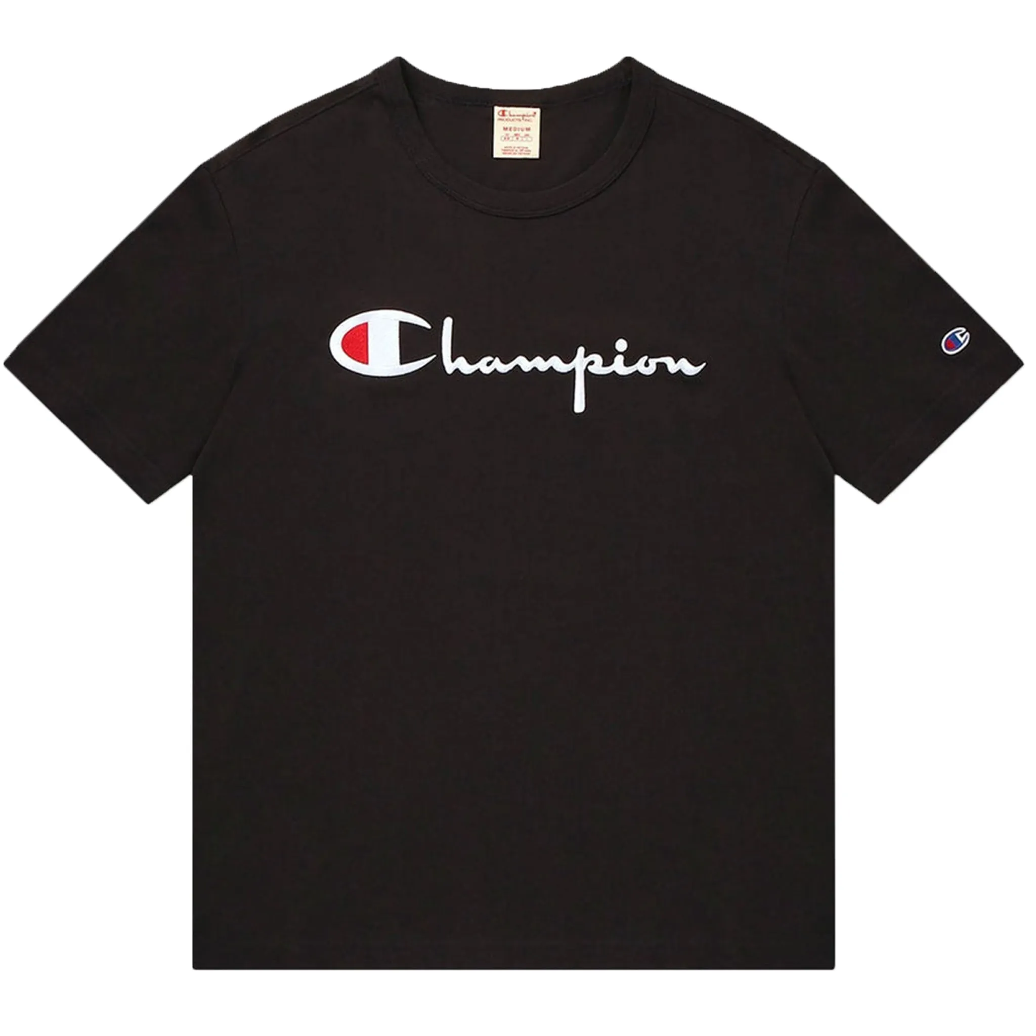 Heritage script logo tee (Black/white)