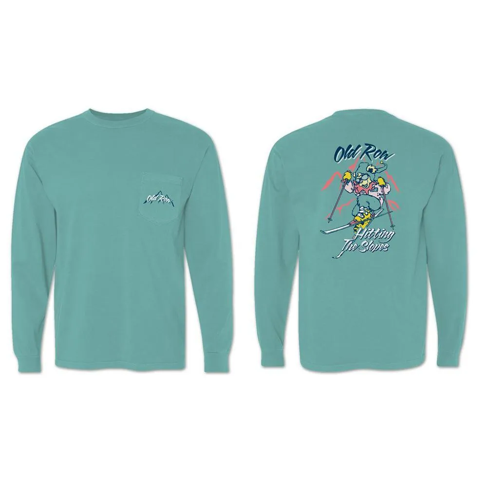 Hitting The Slopes Men's Long Sleeve Pocket Tee