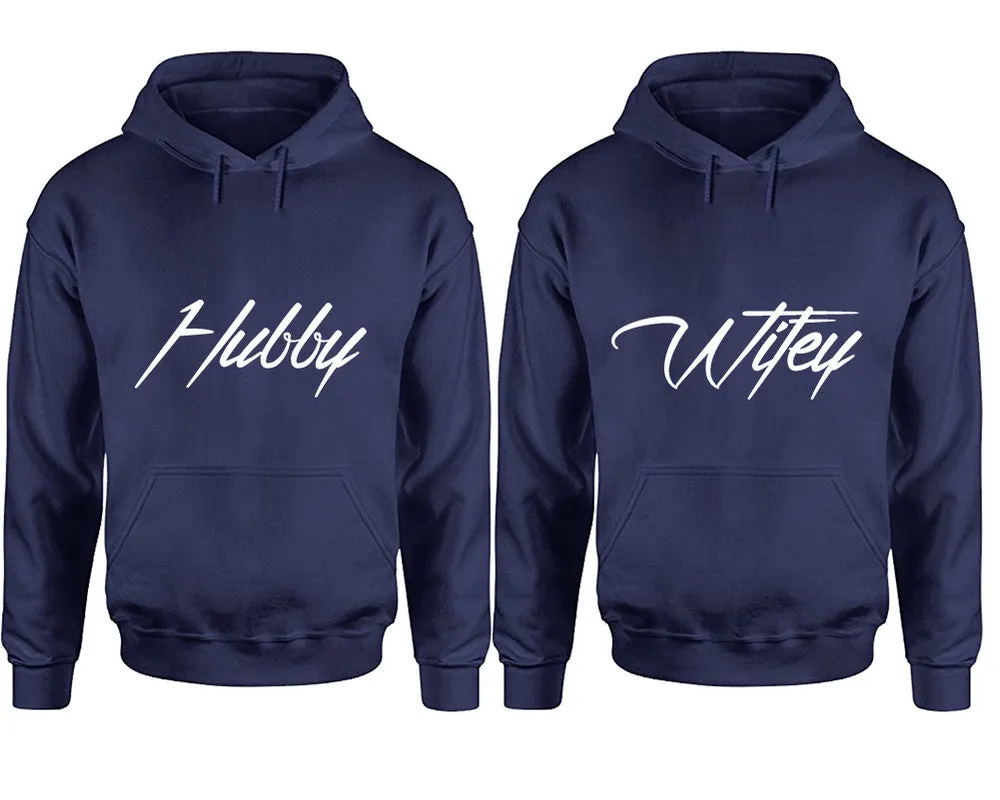 Hubby Wifey Couple Matching Pullover Hoodies