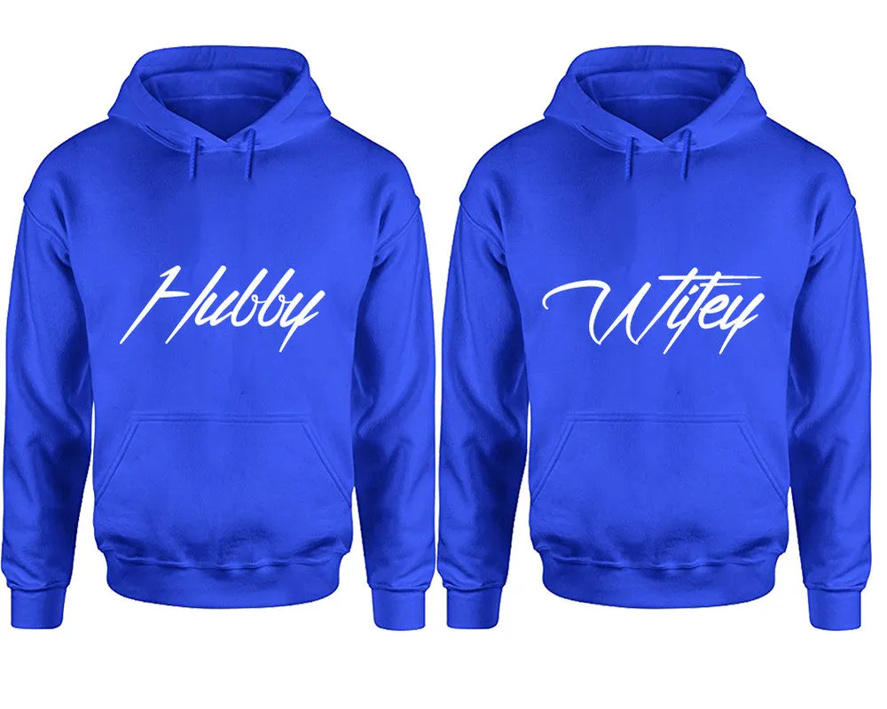 Hubby Wifey Couple Matching Pullover Hoodies