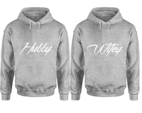 Hubby Wifey Couple Matching Pullover Hoodies