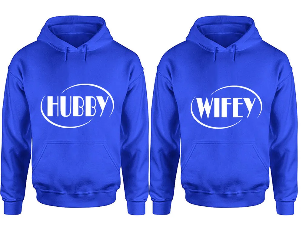 Hubby Wifey Couple Matching Pullover Hoodies