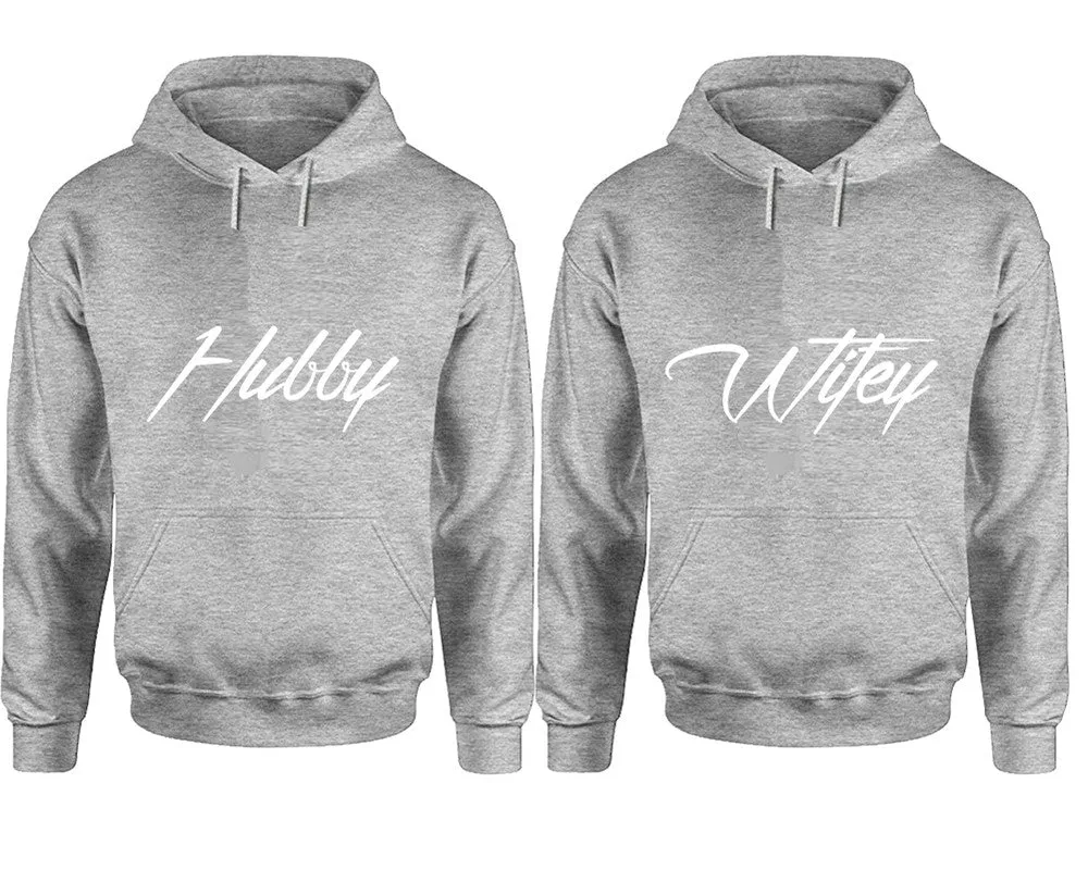 Hubby Wifey Couple Matching Pullover Hoodies