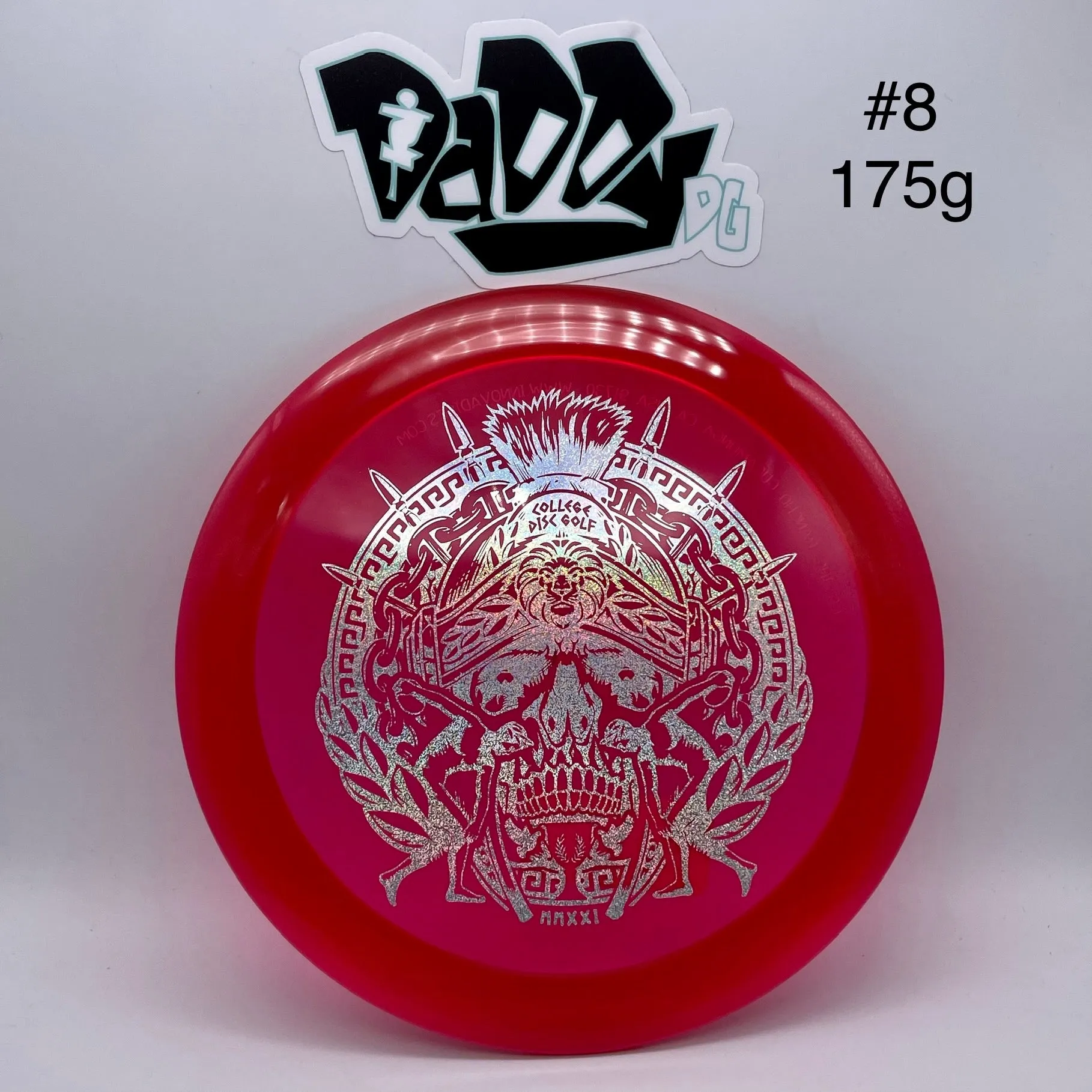 Innova Champion Invictus Distance Driver with College Disc Golf Champion XXL Greek Games Stamp