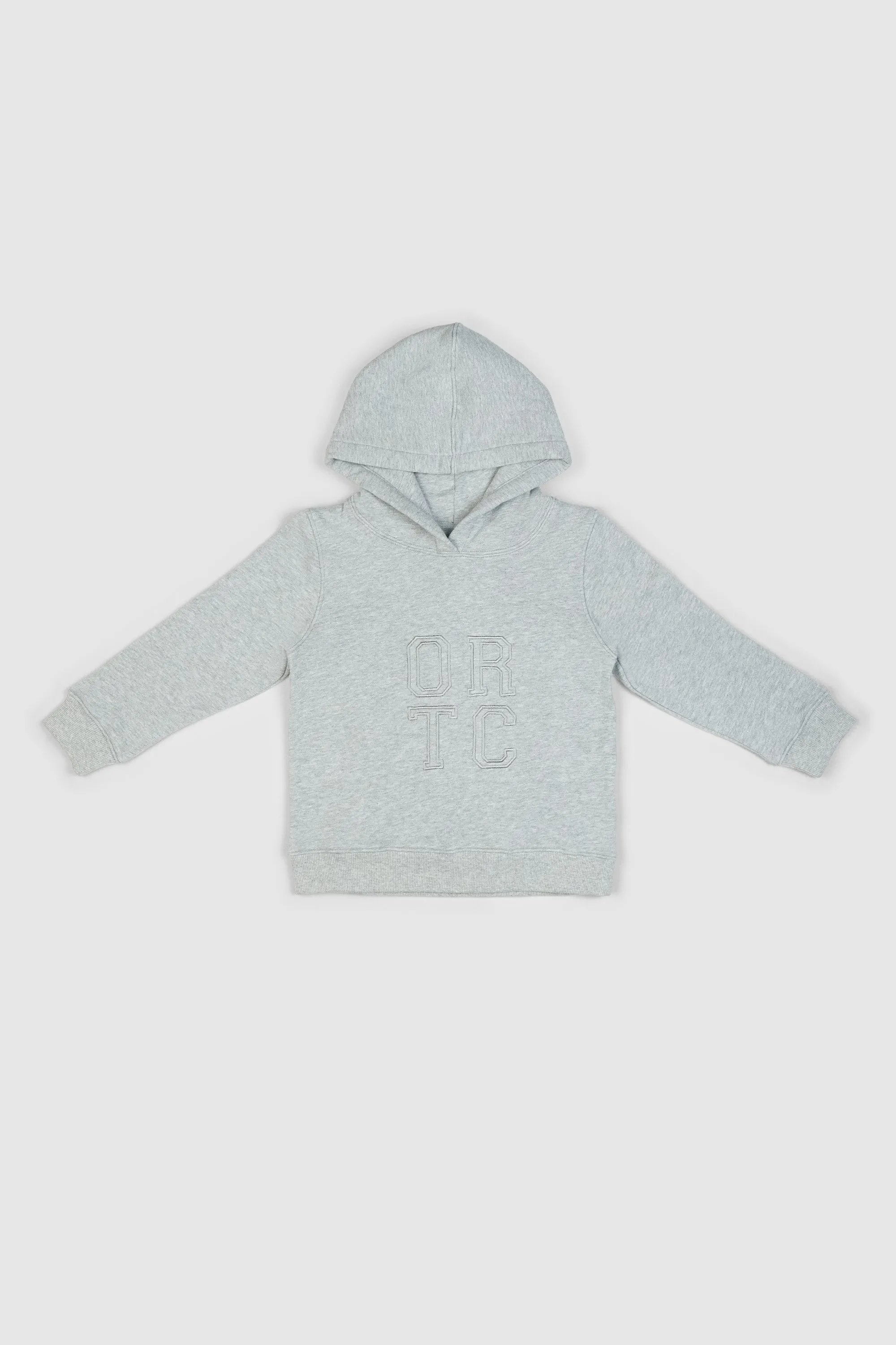 Jnr Stacked Logo Hoodie Grey Marle