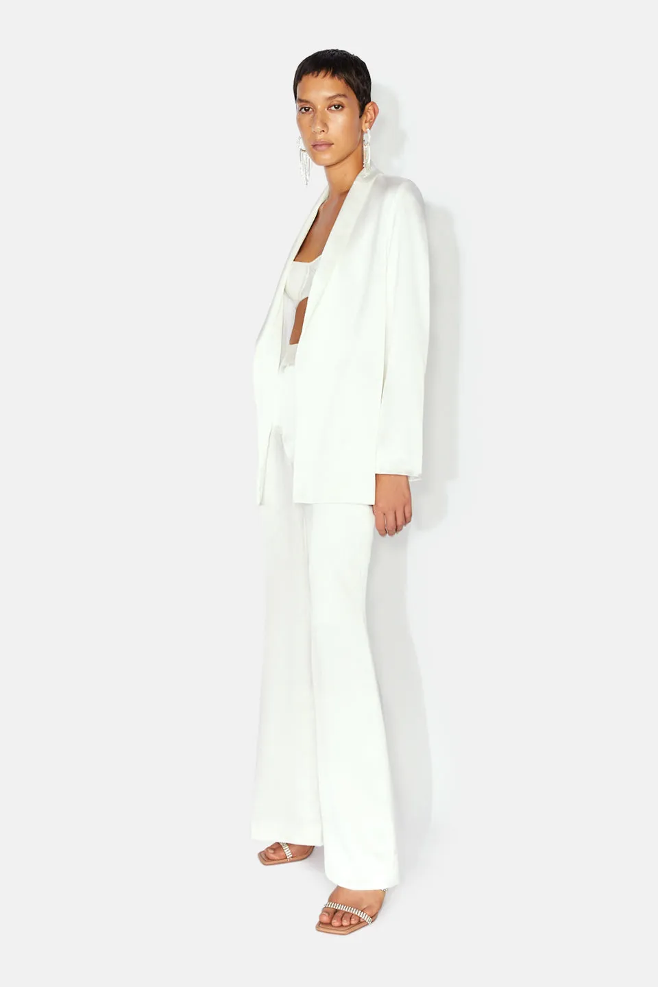 Julianne Bridal Trousers - Liquid White