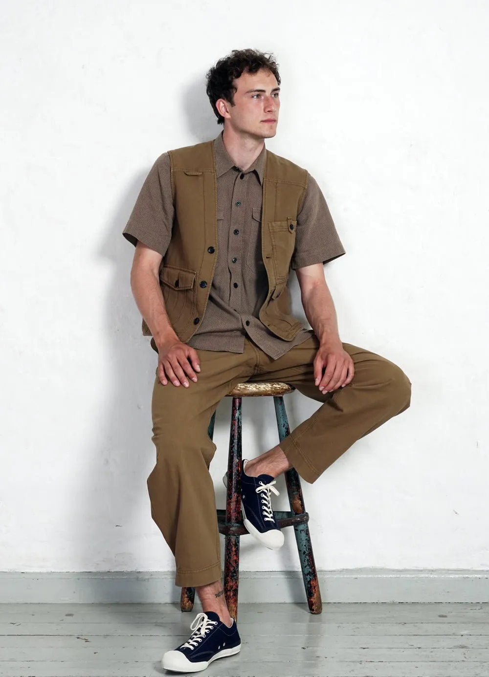 KARLO | Wide Cut Utility Trousers | Khaki