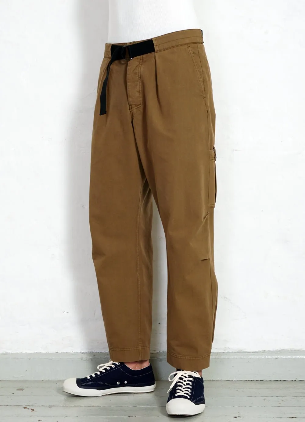 KARLO | Wide Cut Utility Trousers | Khaki